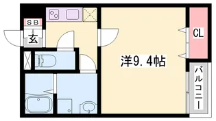 ロワジール硯町【102号室】の間取り