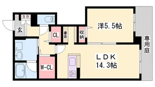 クオリスタ【1階】の間取り