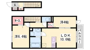 D-room社Ⅱ【2階】の間取り