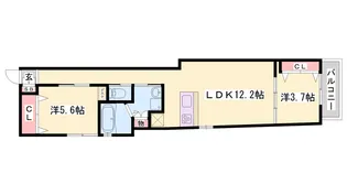 ブロンテ大久保【3階】の間取り