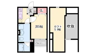 西明石 陽光館【203号室】の間取り