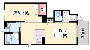 カーサ・アザレア【1階】の間取り