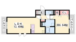 D-room天神B【2階】の間取り