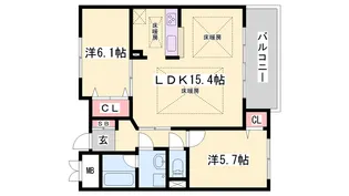 リンド・ルイスⅡ【204号室】の間取り