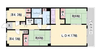 ネオコーポ明舞壱番館【514号室】の間取り