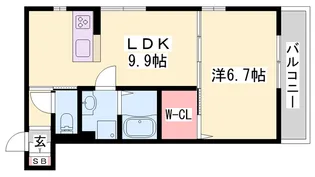 ノースヴィレッジ明石【301号室】の間取り