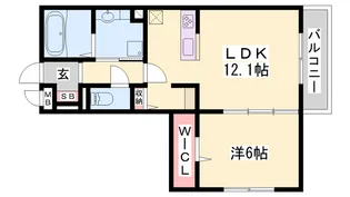シャルム アンジュ【1階】の間取り