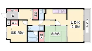 ウエステージ明石弐番館【1階】の間取り