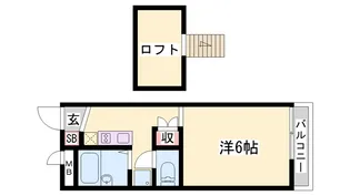 レオパレスまつい【105号室】の間取り