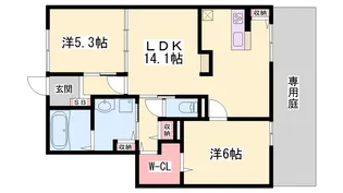 アグレアーブル【102号室】の間取り