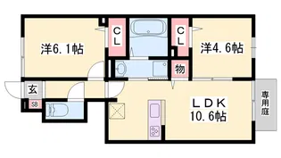 メゾンベルハープ【103号室】の間取り