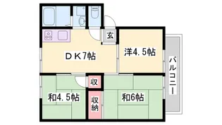 サンシティ蓮池B【104号室】の間取り