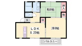 ハートフルハイツ【202号室】の間取り