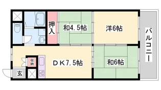 パレス魚住【306号室】の間取り