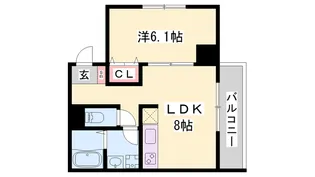 Myuステージ大久保【501号室】の間取り
