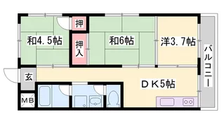 第1宗田マンション【1号室】の間取り