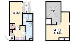 クラリス西明石【203号室】の間取り