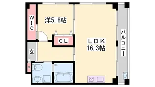 ジュリオ朝霧【504号室】の間取り