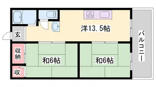 石田マンション【402号室】の間取り