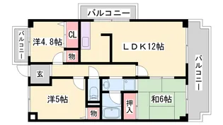 ロイヤルヒル2番館【1階】の間取り
