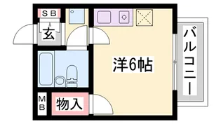 マンションクレール【201号室】の間取り