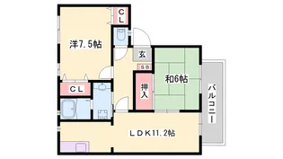 ルミエールHORI B棟【202号室】の間取り