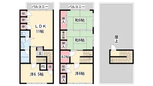 西海ビル【1号室】の間取り