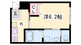 SAN MERE三木本町【204号室】の間取り