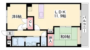 ヴィルヌーブ大久保【4階】の間取り