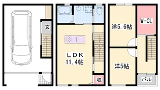 セカンドギア大久保【2号室】の間取り