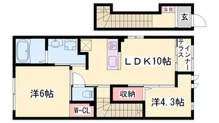 エクセルコート【203号室】の間取り