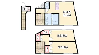 ブロンテ大久保駅前Ⅲ【201号室】の間取り