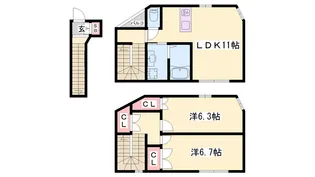 ブロンテ大久保駅前Ⅲ【202号室】の間取り