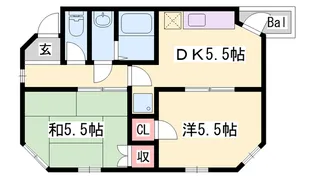 プルミエール・ハルク【101号室】の間取り