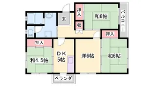 伊川谷住宅8号棟【5階】の間取り