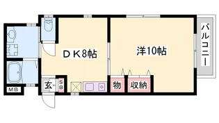 Pista魚住町【206号室】の間取り