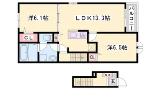 モダンパレス【203号室】の間取り