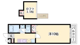 グランドヒル大津和【1階】の間取り