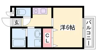 クレール【103号室】の間取り
