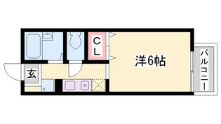 学園カリス【1階】の間取り