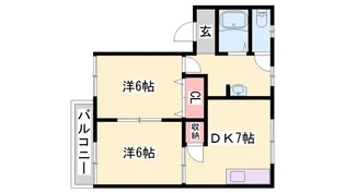 リバーサイドハイツやしろ【203号室】の間取り
