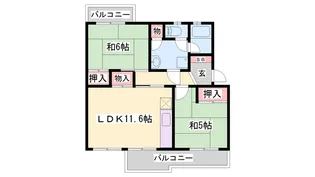大久保東第一住宅15号棟【502号室】の間取り
