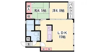 ソレイユ王塚台【103号室】の間取り
