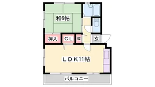 パインクレスト林崎【202号室】の間取り