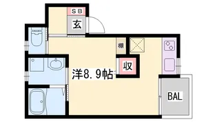 エターナルシー大久保【102号室】の間取り