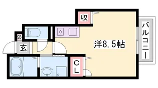 リガーレ天神西【1階】の間取り