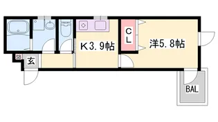アリビア大観町【302号室】の間取り