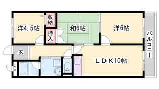 サンパレス【102号室】の間取り