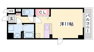 エテルノ・スクウェア伍番館【304号室】の間取り