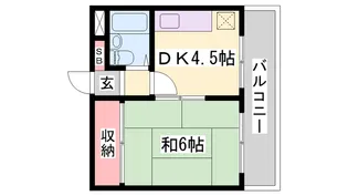 バンドーム大津和【4階】の間取り